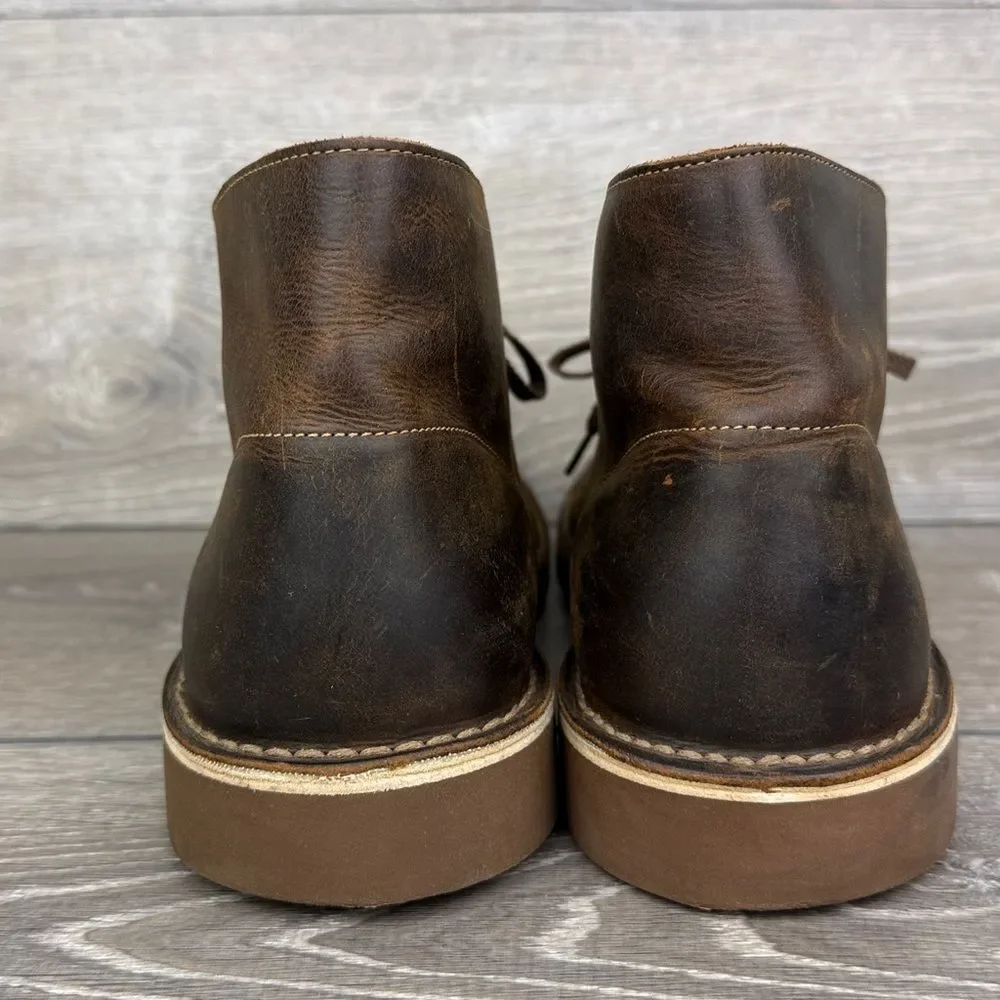 Clarks Bushacre II Men's Sz 12M Brown Beeswax Leather 2-Eye Lace Up Chukka Boots